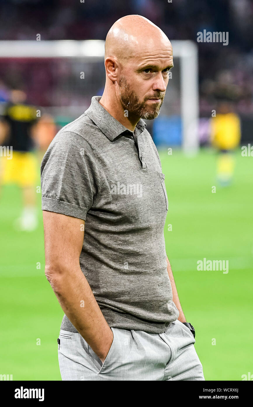 AMSTERDAM, 17-09-2019 JohanCruyff Arena , Champions League Football season  2019 / 2020 .Ajax coach Erik ten Hag during the match Ajax - Lille Stock  Photo - Alamy