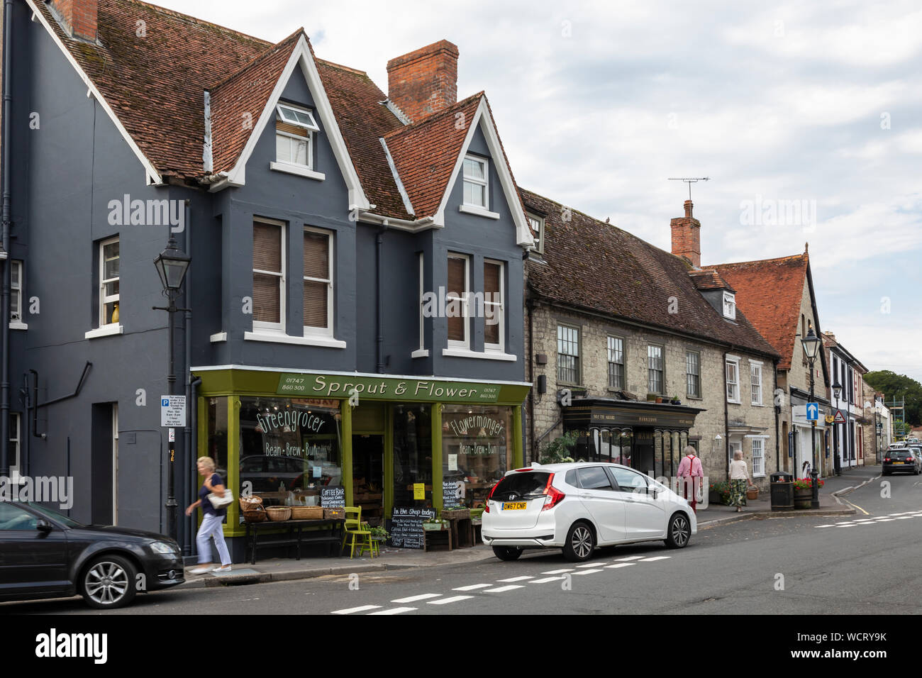 Sprout & Flower and Hambledon, The Square, Mere, Wiltshire, England, UK Stock Photo Alamy