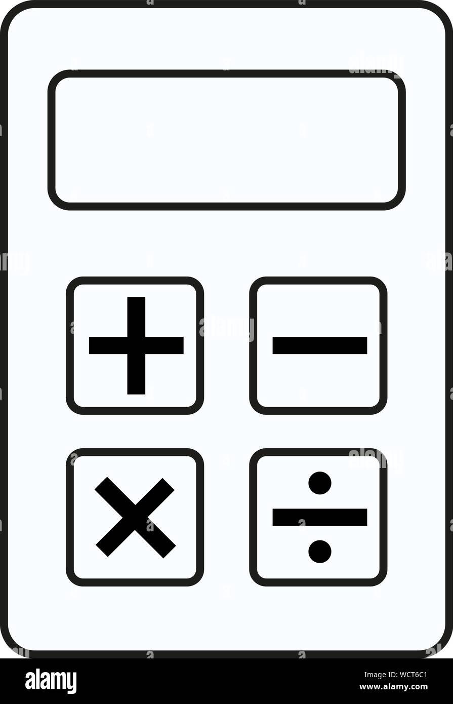 Calculator icon vector. Savings, finances sign isolated on white, economy concept, Trendy Flat style for graphic design, Web site, UI. EPS10 Stock Vector