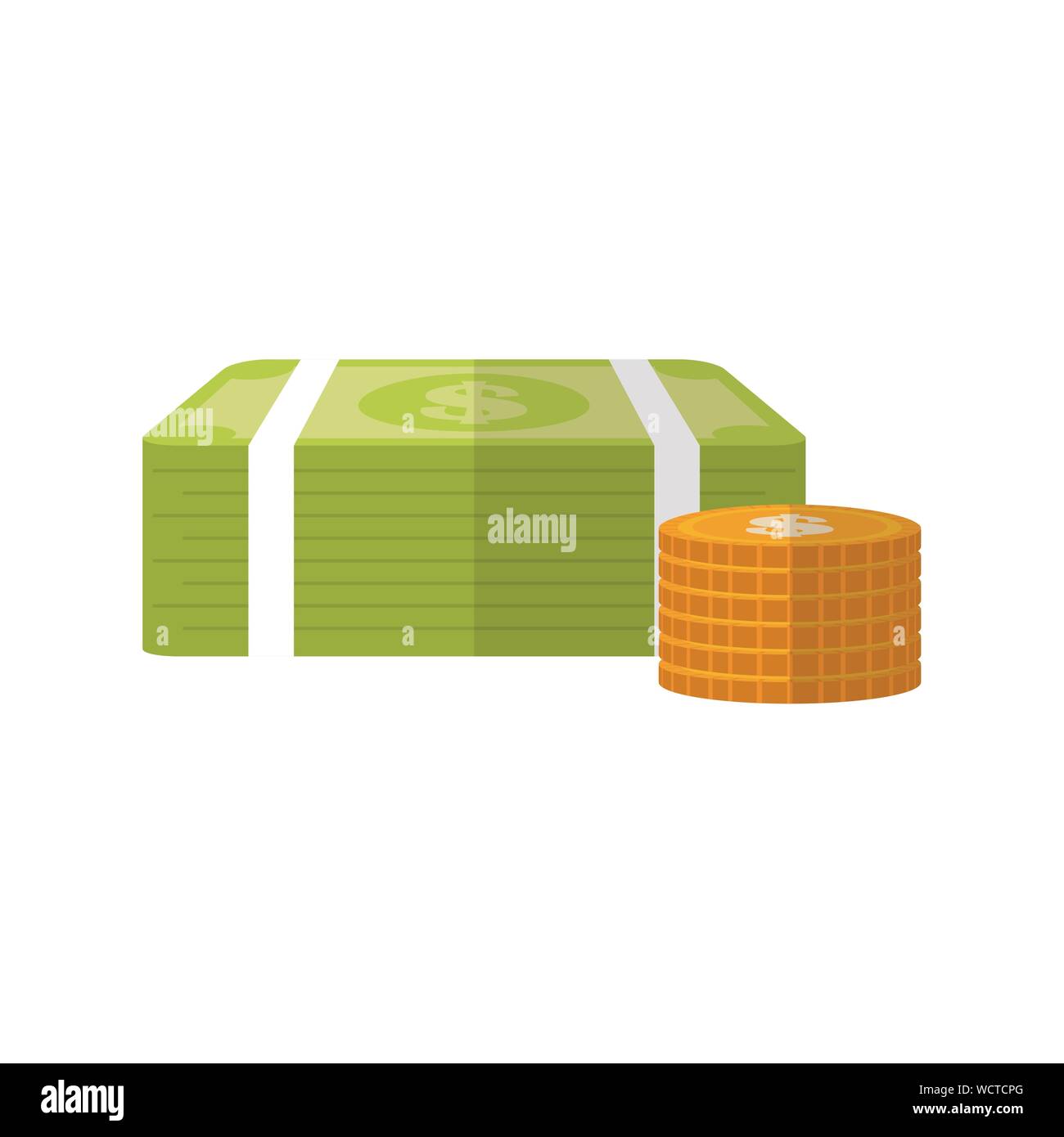 Isolated bills and coins vector design Stock Vector Image & Art - Alamy