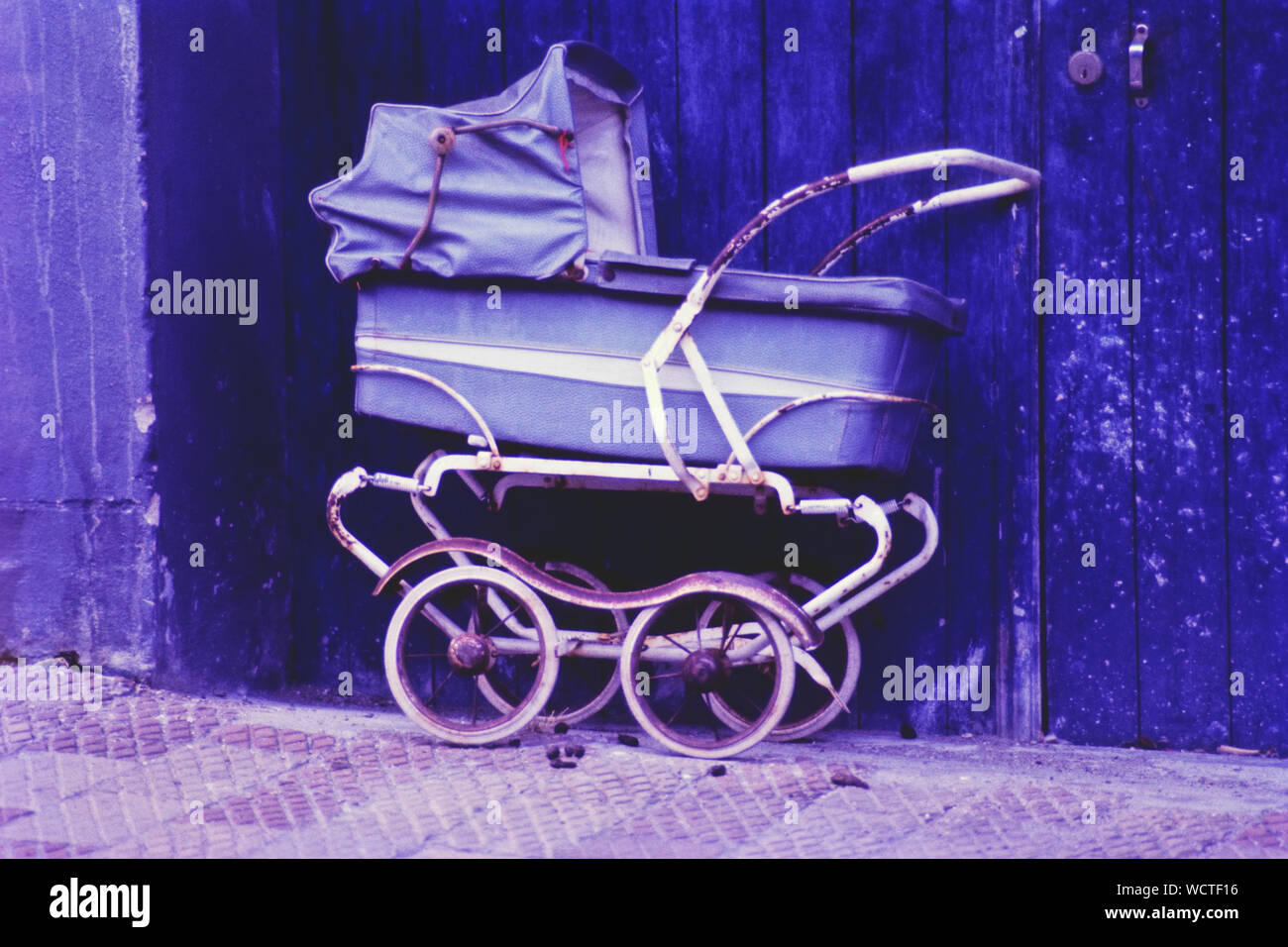 little town wooden pram
