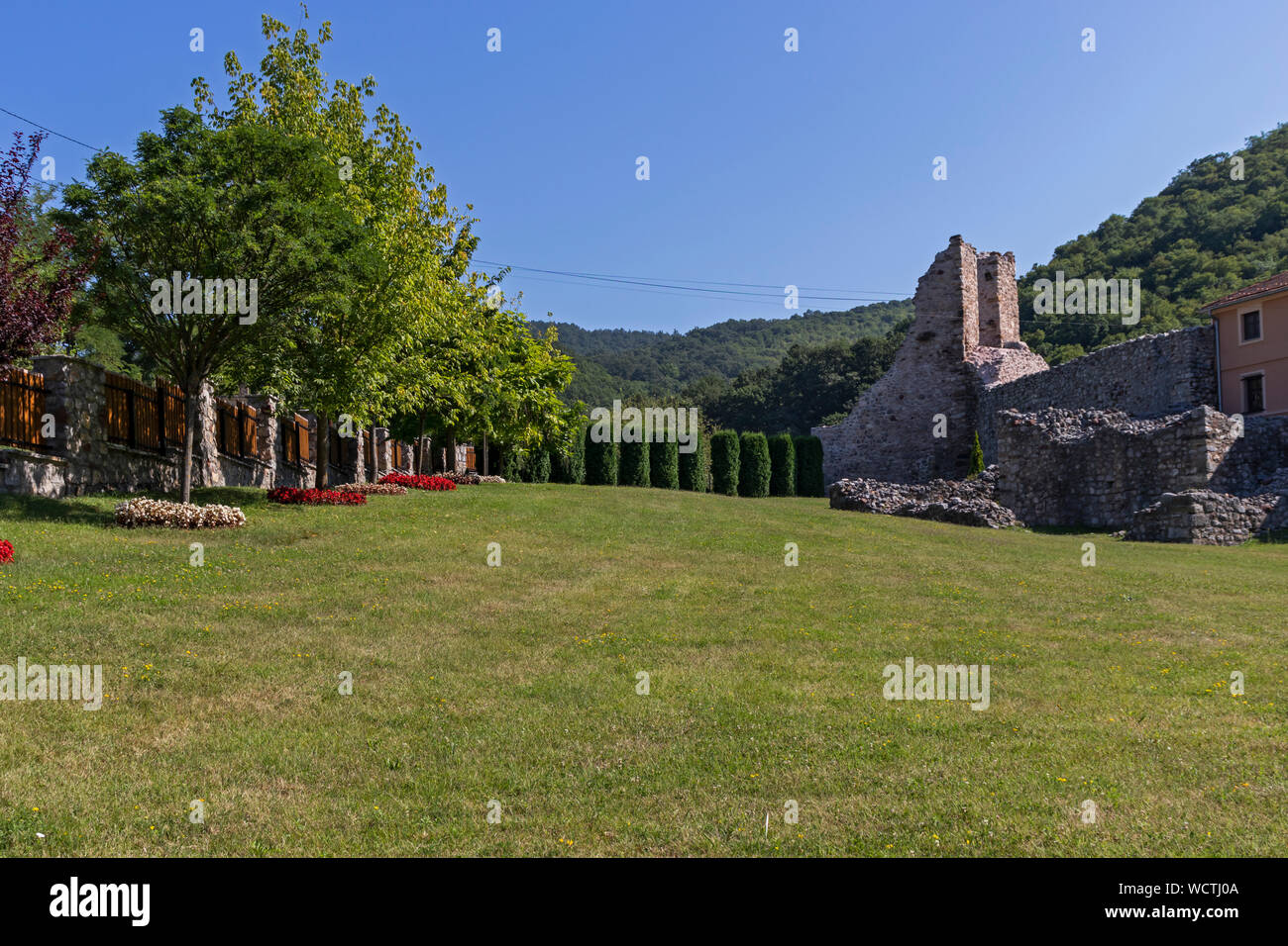 Perece Ravanica RAVANICA MONASTERY, SERBIA - AUGUST 11, 2019: Medieval Ravanica ...