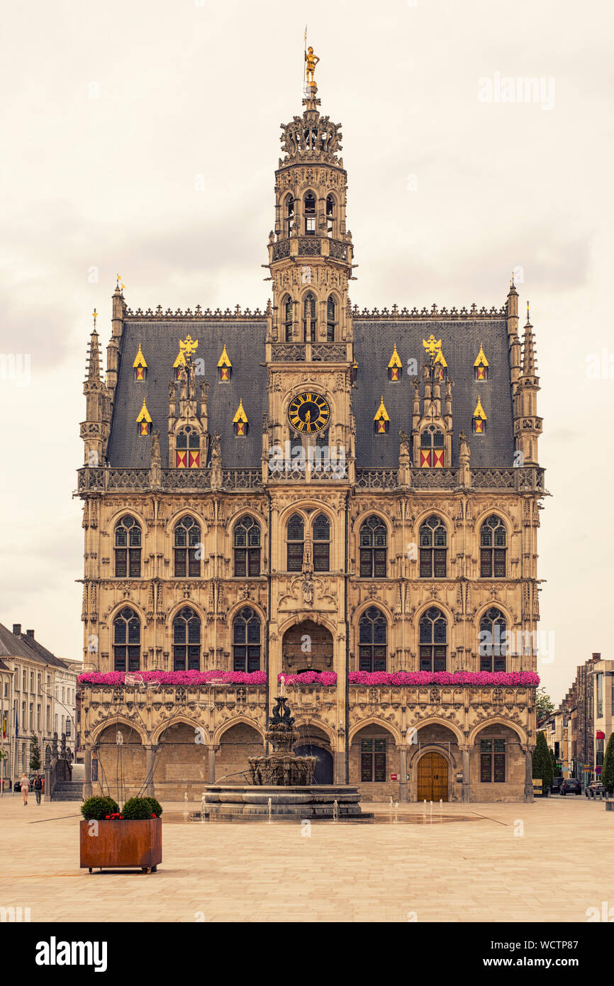 Town Hall, Oudenaarde, Belgium Stock Photo