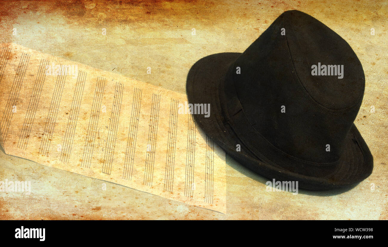 Close-up Of A Black Hat Stock Photo