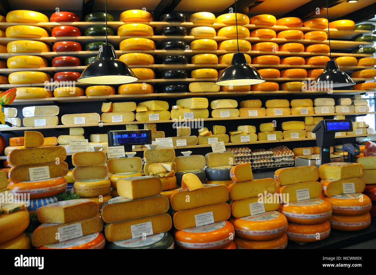 cheese shop, Gouda, South Holland, Netherlands, Europe Stock Photo Alamy