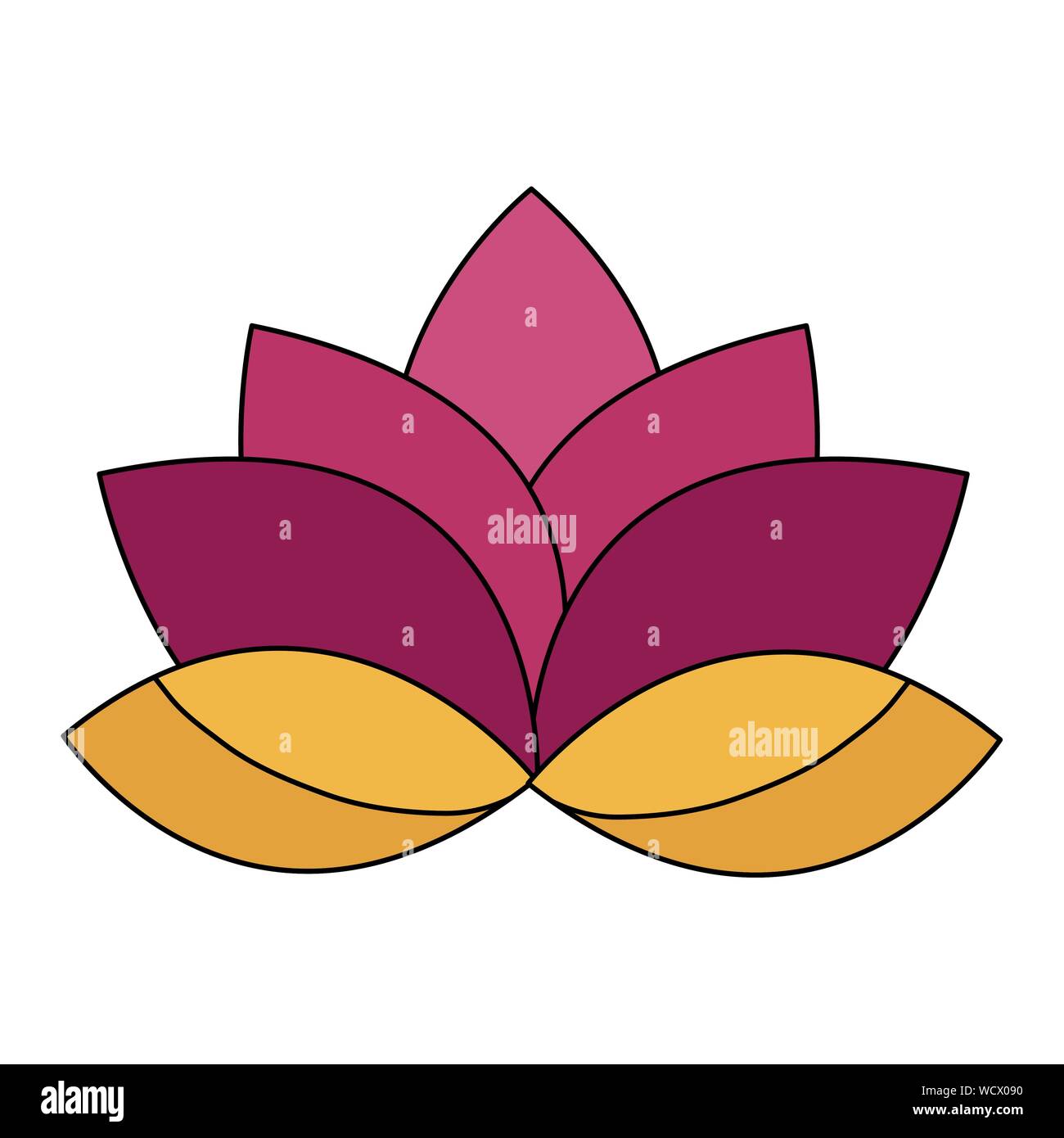 Isolated lotus flower ornament design Stock Vector Image & Art - Alamy