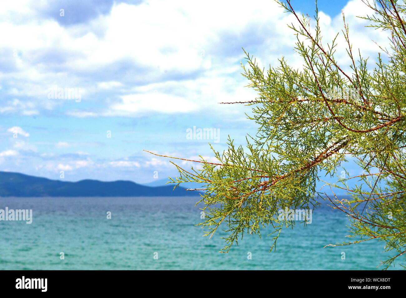 Seascape, Ierissos beach, Chalkidiki, Greece Stock Photo