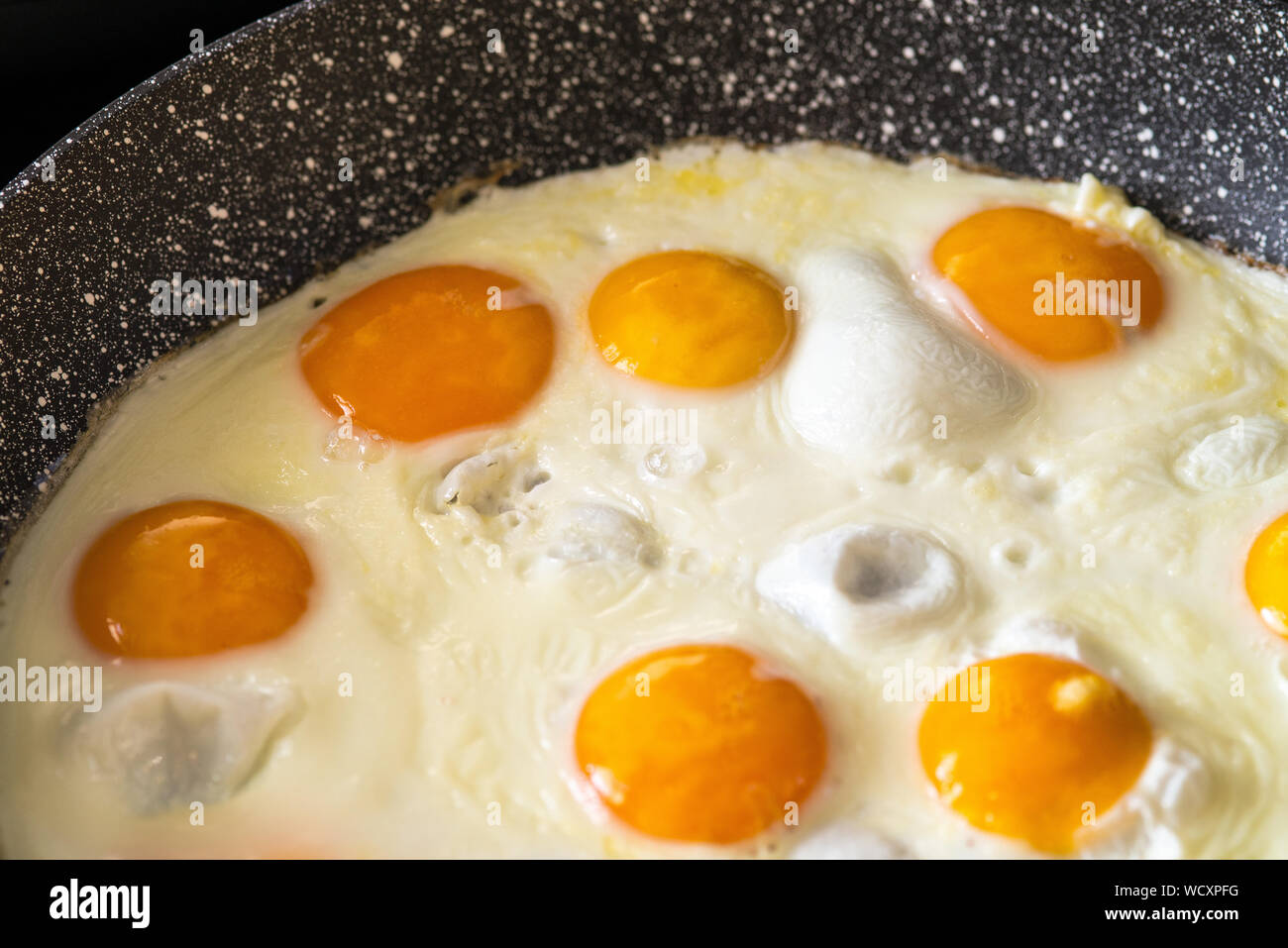 Detail Shot Of Breakfast Consisting Of Fried Egg Stock Photo