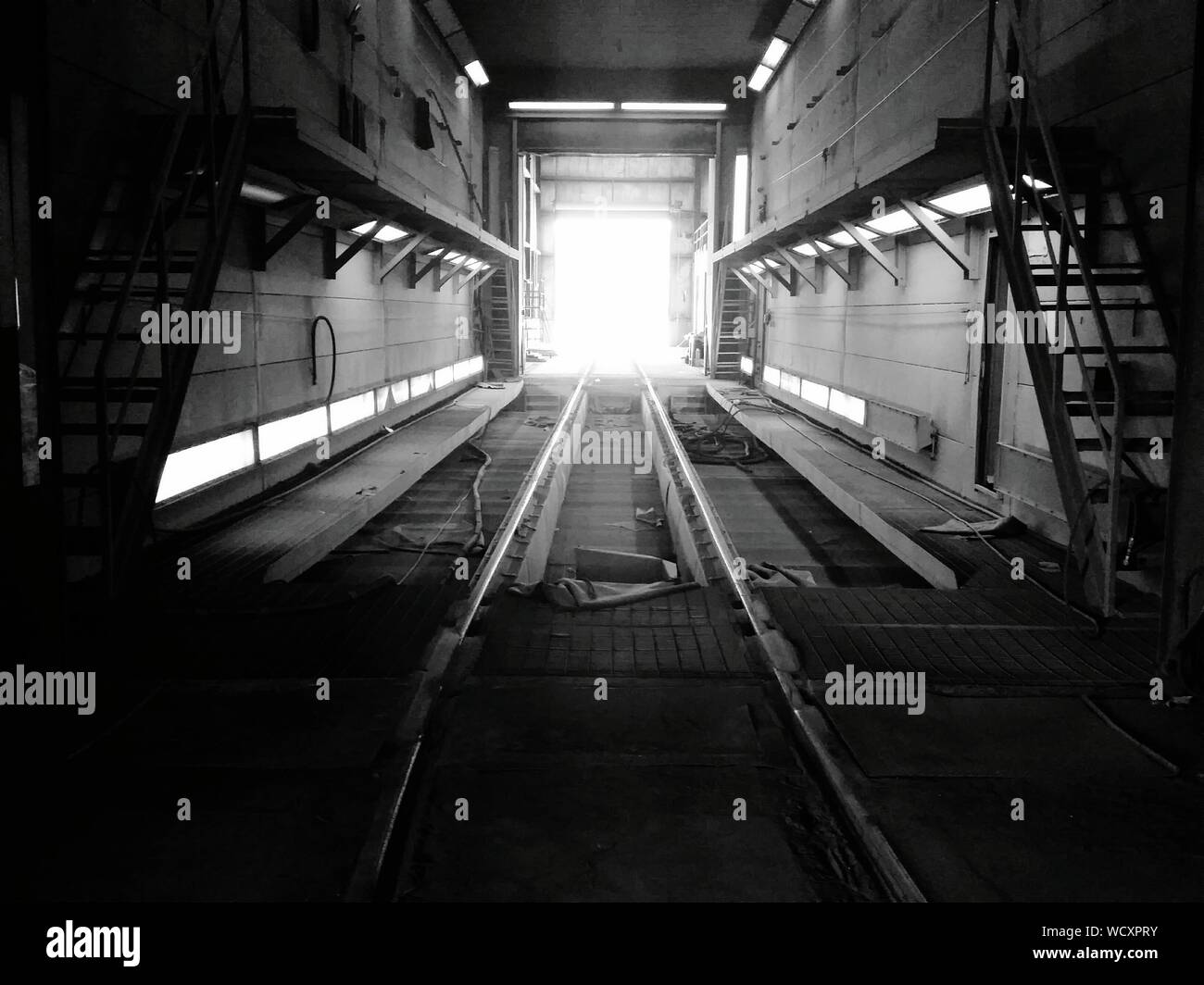 Railroad Tracks In Shunting Yard Stock Photo Alamy