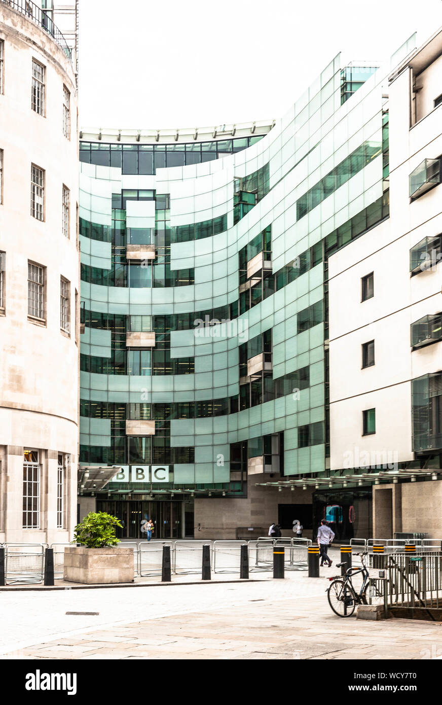 BBC broadcasting house new extension, Portland Place, London W1A, England, UK. Stock Photo