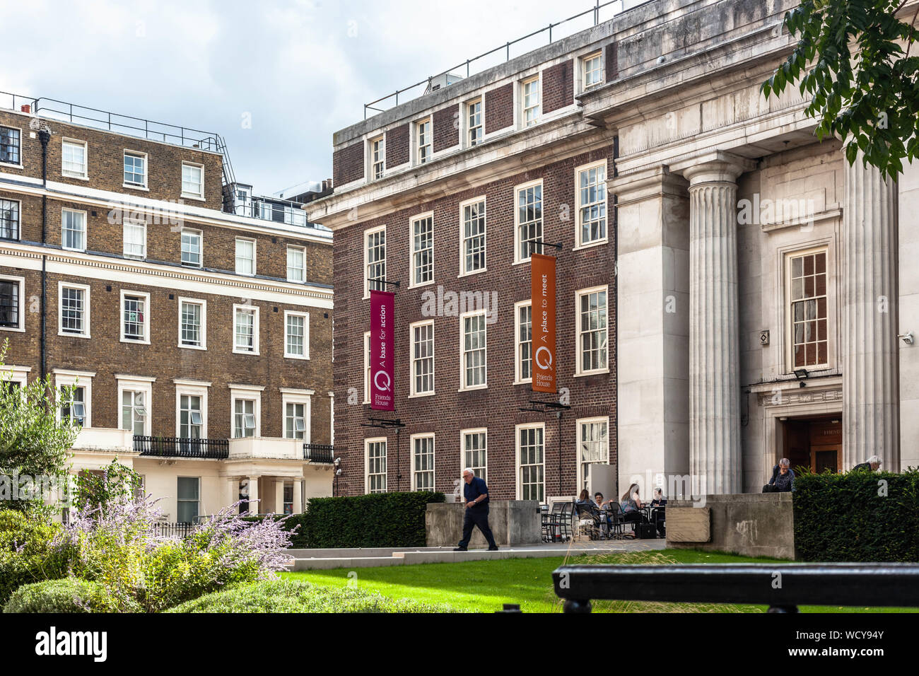 The front facade of the Friends House, London, England, UK. Stock Photo