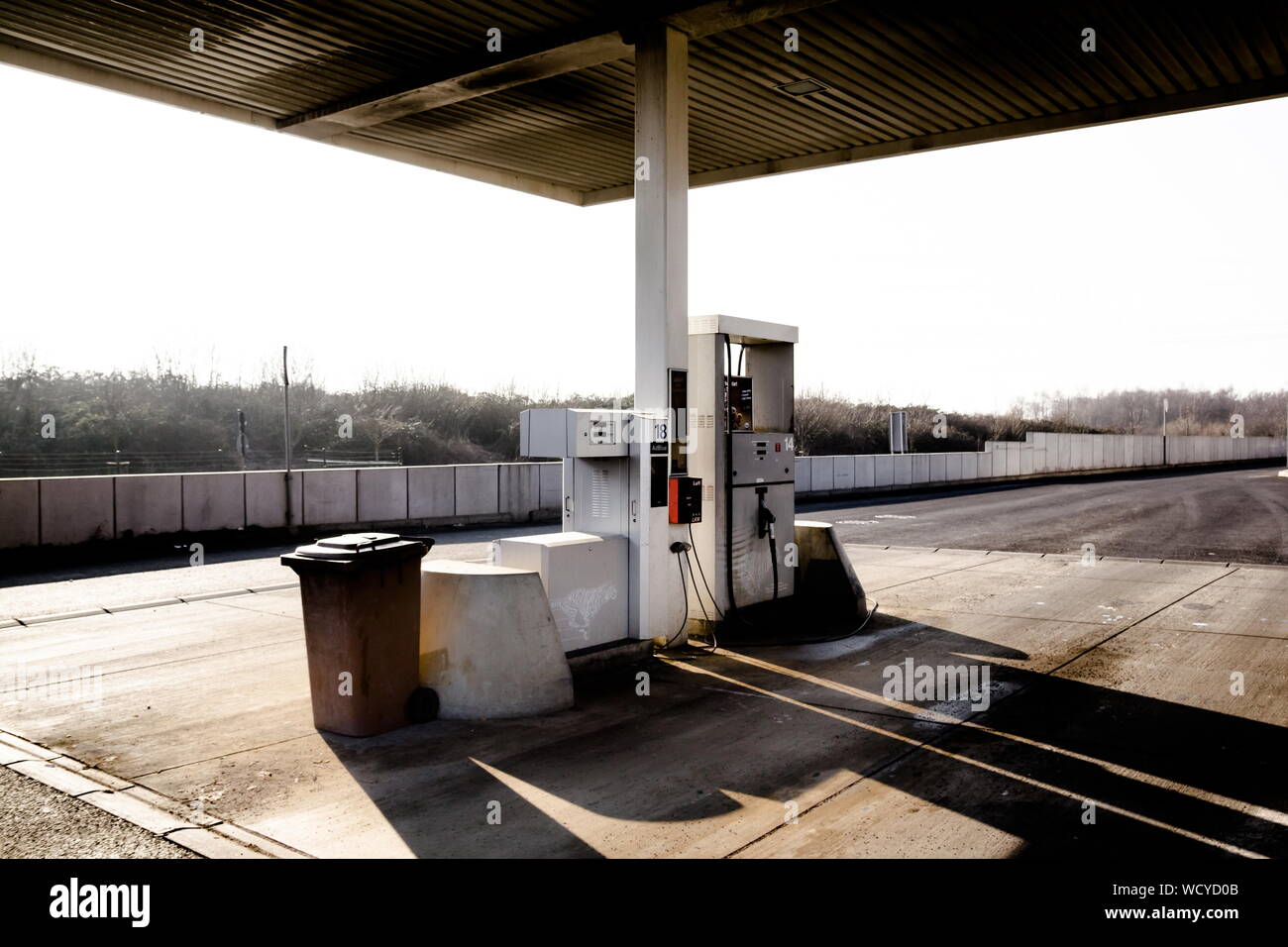Empty Gas Station Stock Photo Alamy