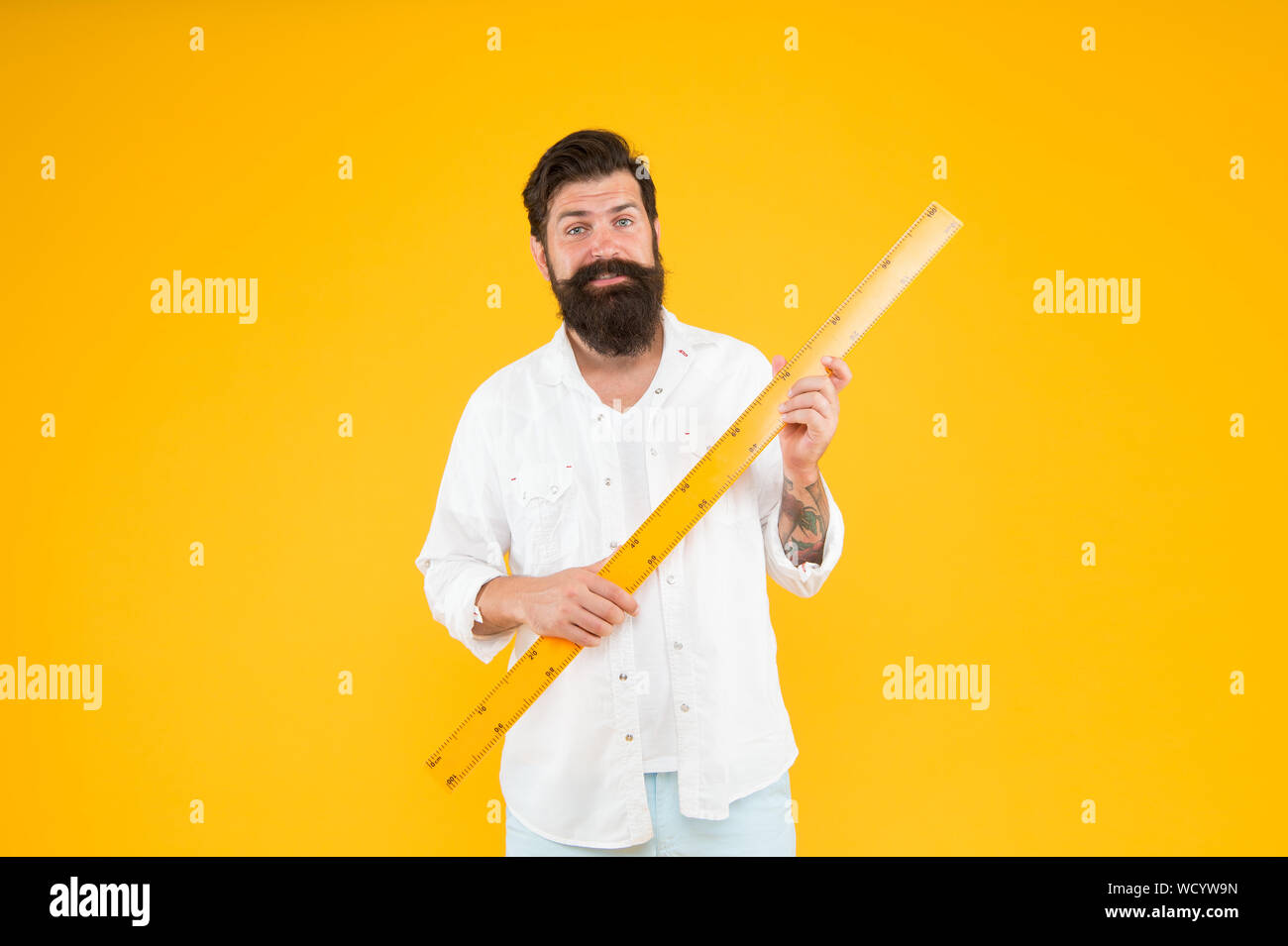 Who is incapable of learning has taken to teaching. School teacher with