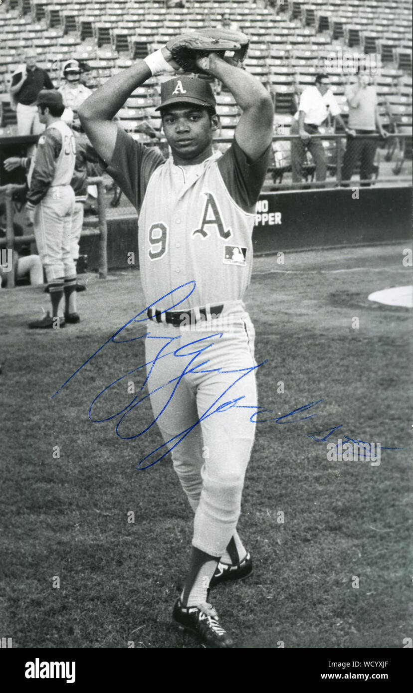 Reggie Jackson was a Hall of Fame baseball player with the Oakland As, New York Yankees and other teams from the 1960s to the 1980s. Stock Photo