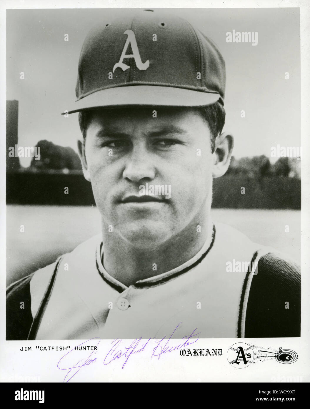 Jim 'Cathifsh' Hunter was a star baseball player with the Oakland As and  New York Yankees in the 1960s and 1970s Stock Photo