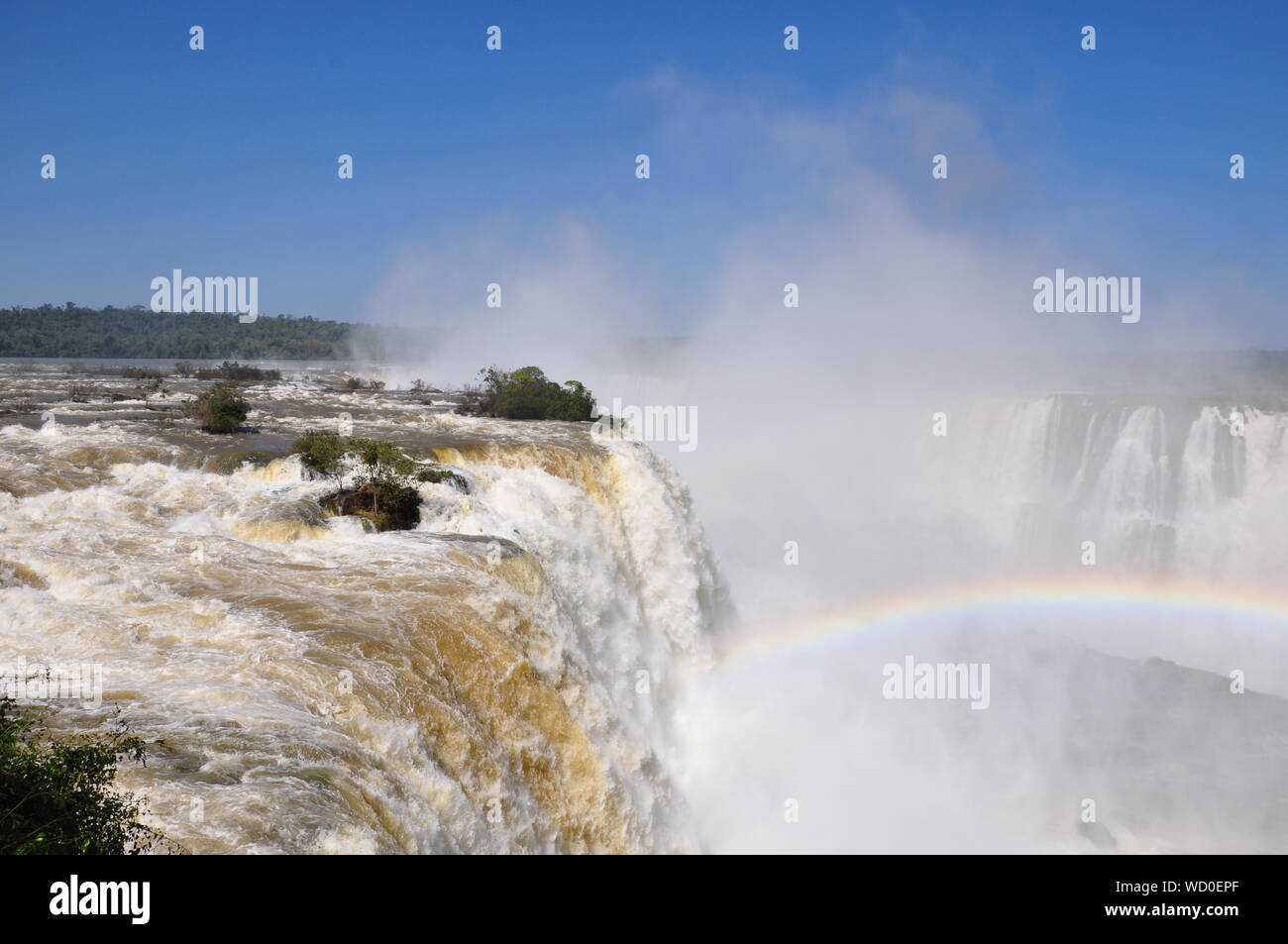 Scenic View Of Iguacu Falls Stock Photo