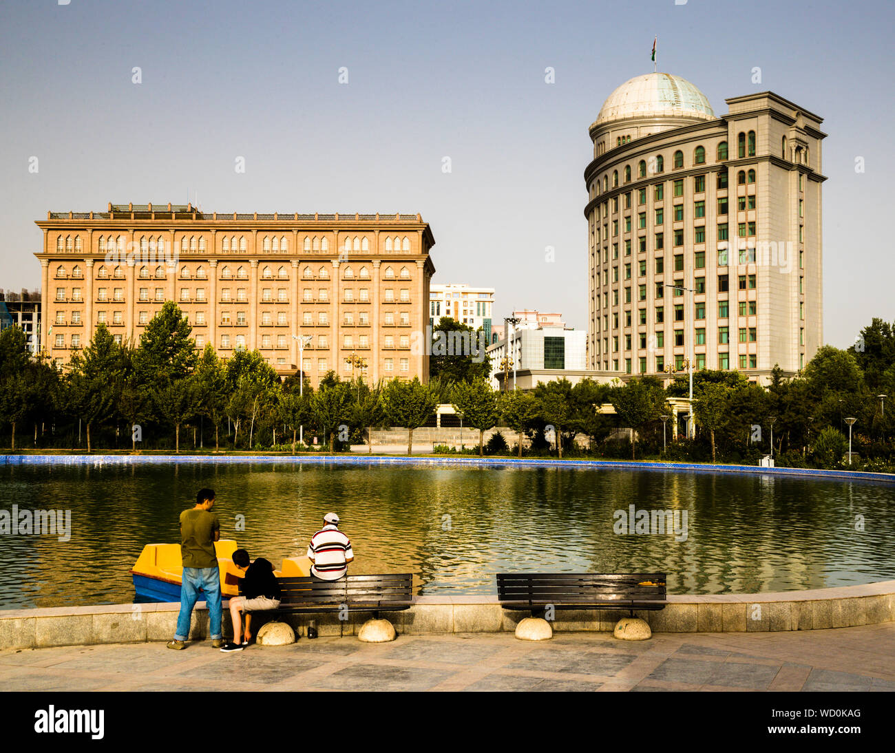 Rudaki- Park in Dushanbe, Tajikistan Stock Photo