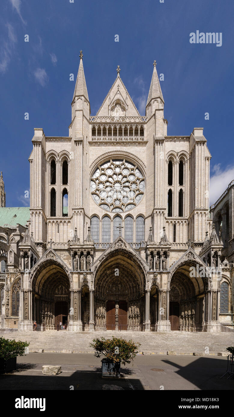 Chartres sud facade Stock Photo