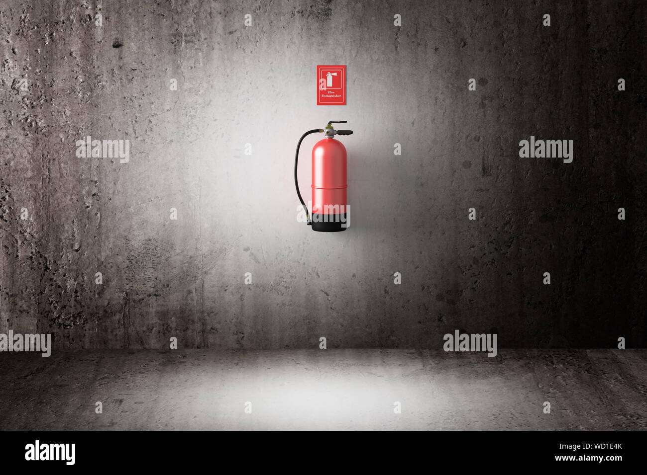 Fire Extinguisher On Wall Stock Photo - Alamy