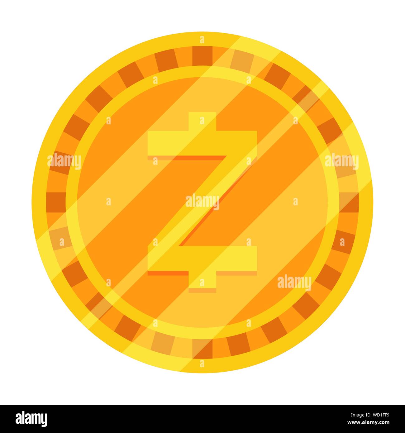 Isolated zcash coin vector design Stock Vector Image & Art - Alamy