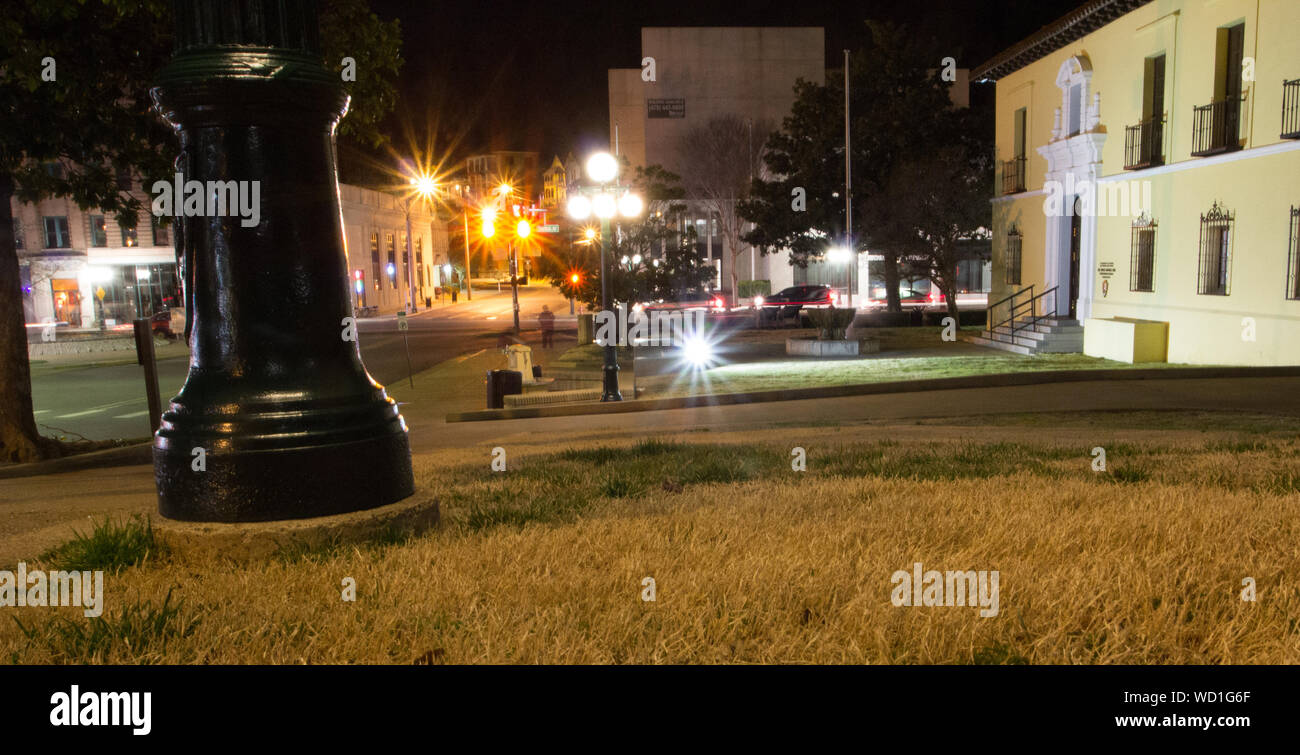 Downtown Hot Springs at Night, Arkansas Stock Photo Alamy