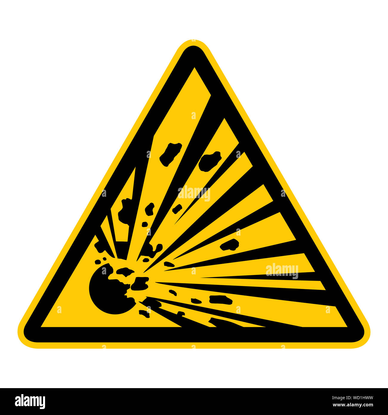 Risk of Explosion Sign Stock Photo