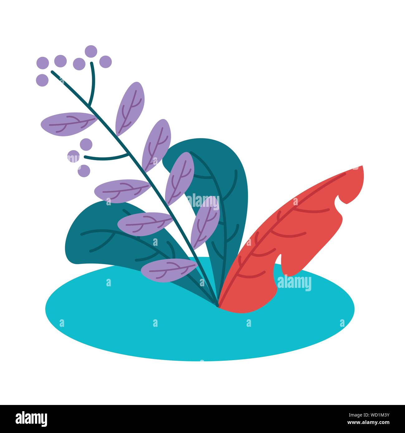 Isolated leaves design Stock Vector Image & Art - Alamy