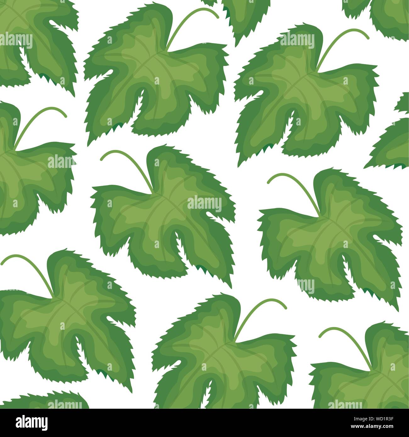 exotic and tropical leafs plants pattern vector illustration design ...