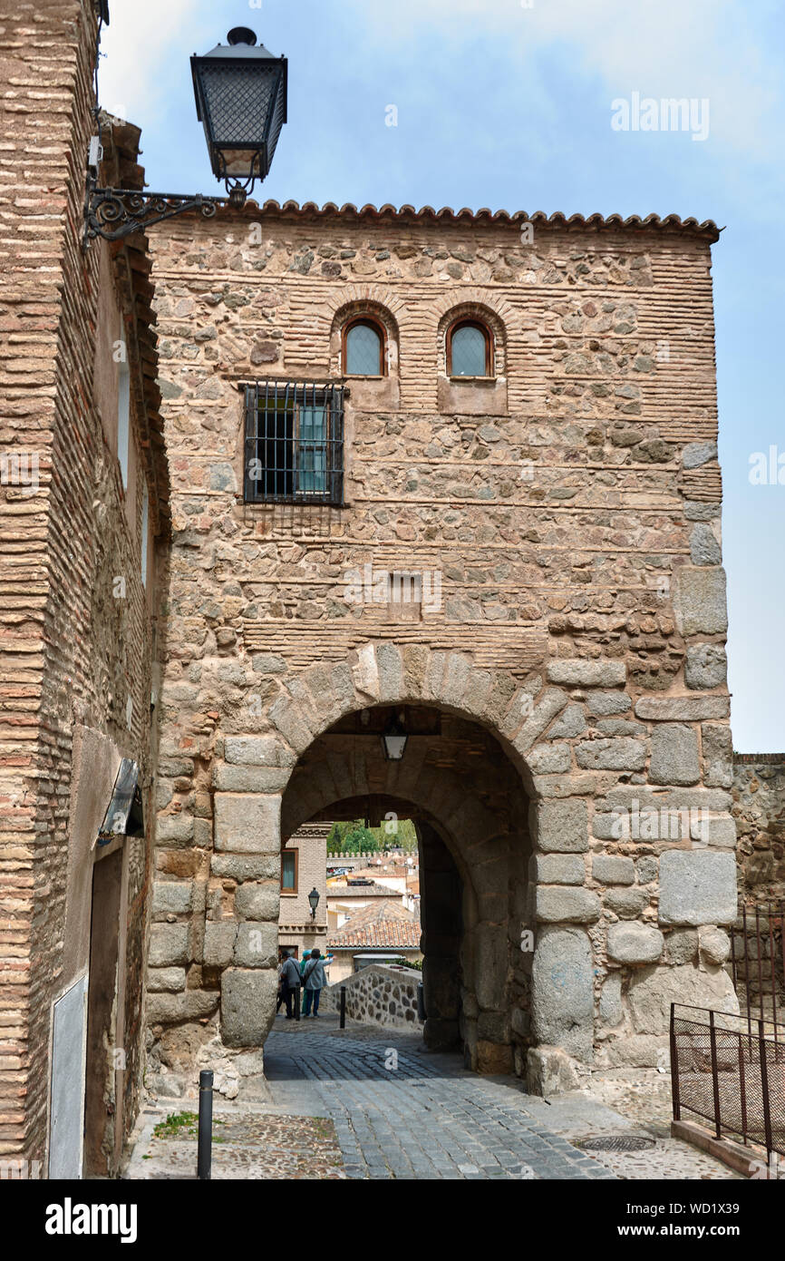 TOLEDO, SPAIN - APRIL 24, 2018: Architecture in Toledo, next to the old Mosque Cristo de la Luz. Stock Photo