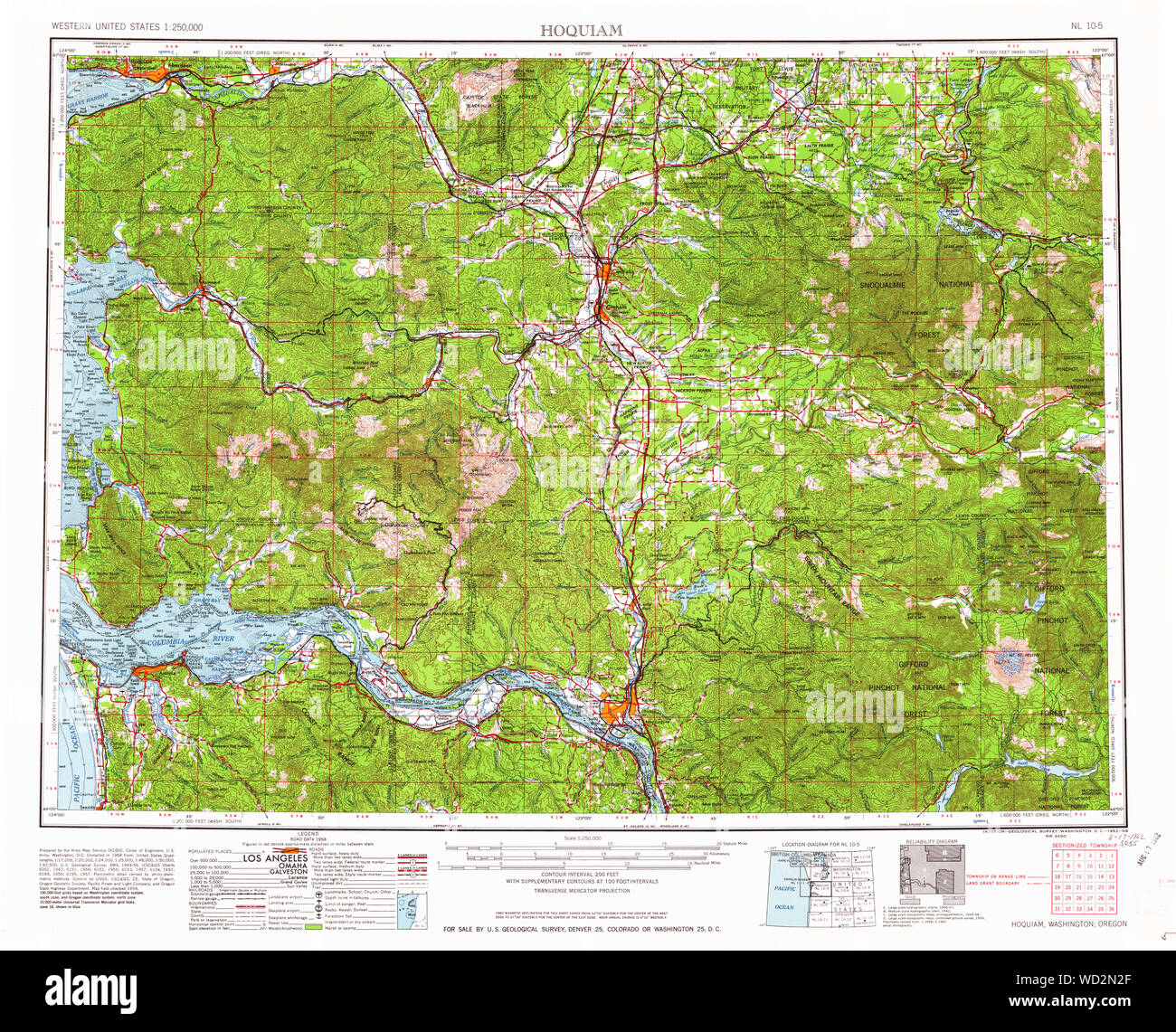Hoquiam washington map hires stock photography and images Alamy
