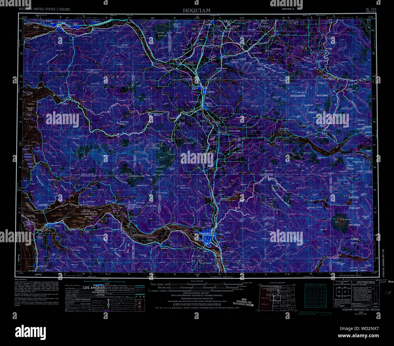 Map of hoquiam hires stock photography and images Alamy