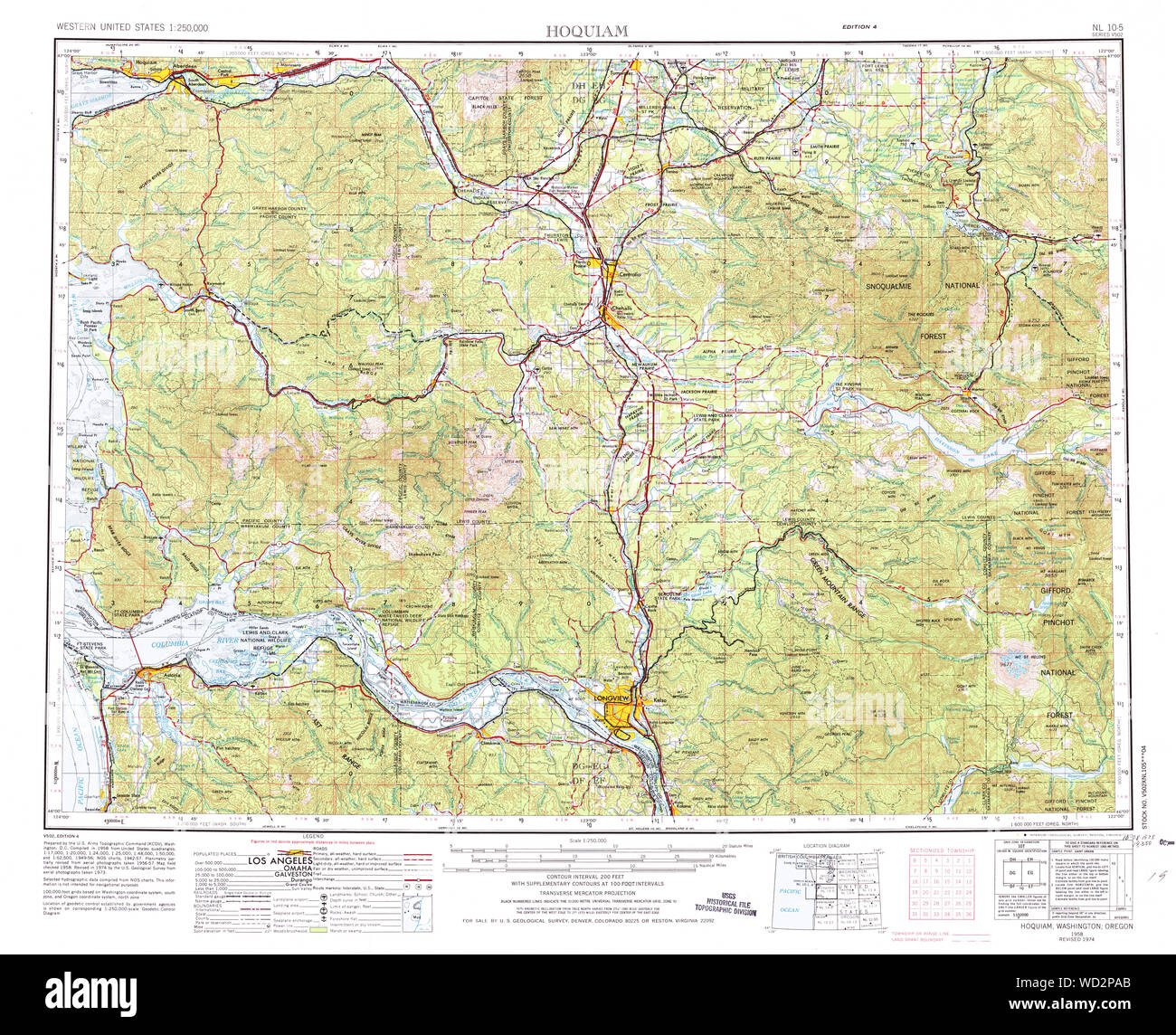 Map of hoquiam hires stock photography and images Alamy