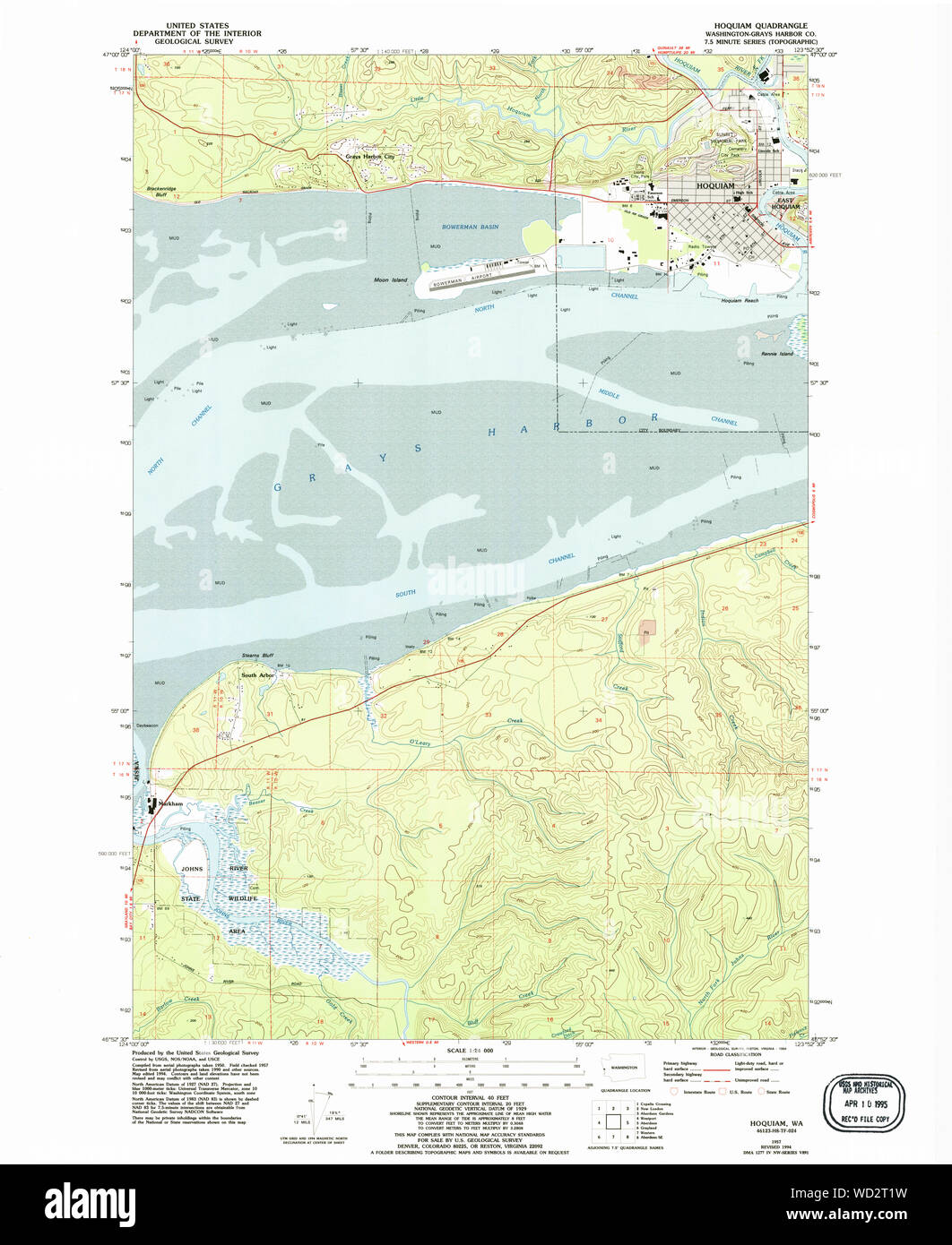 Map of hoquiam washington hires stock photography and images Alamy