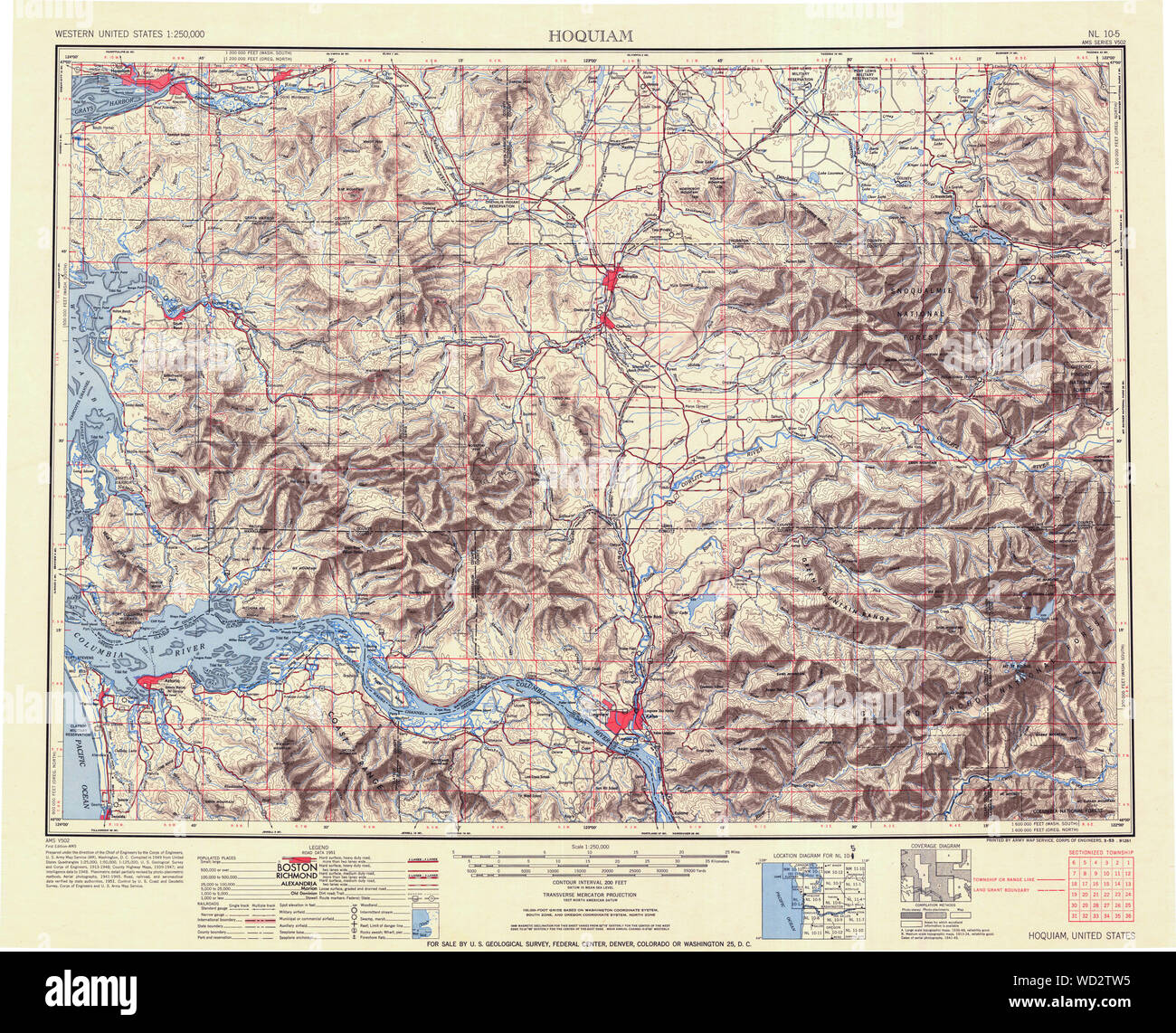Hoquiam washington state map hires stock photography and images Alamy