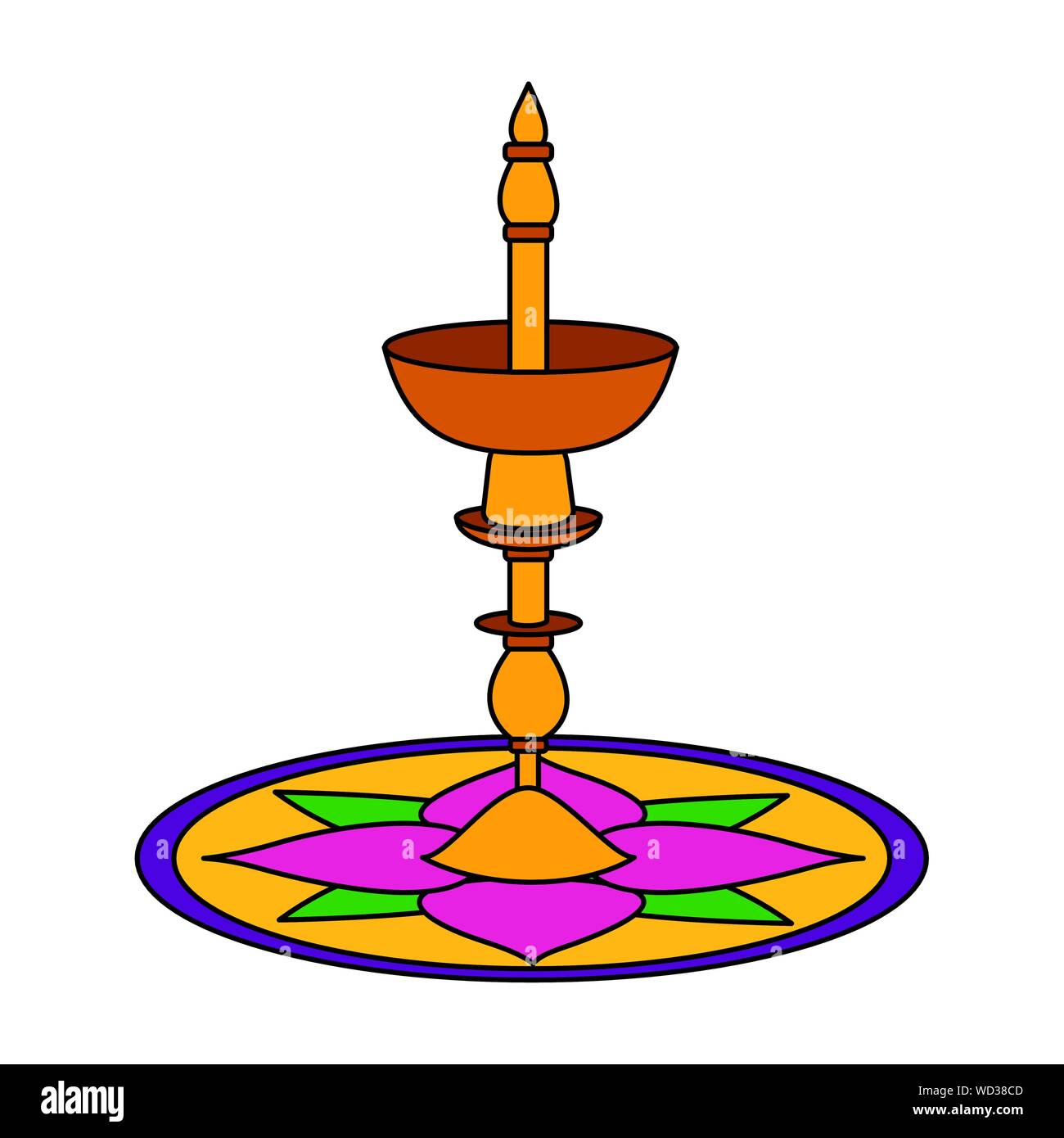 candle of onam celebration design stock vector image art alamy https www alamy com candle of onam celebration design image266218525 html