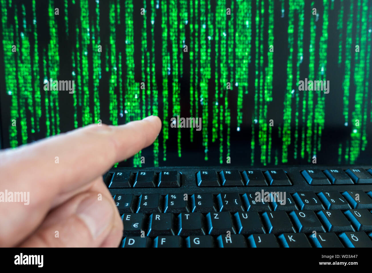 Hand pointing to screen hi-res stock photography and images - Alamy