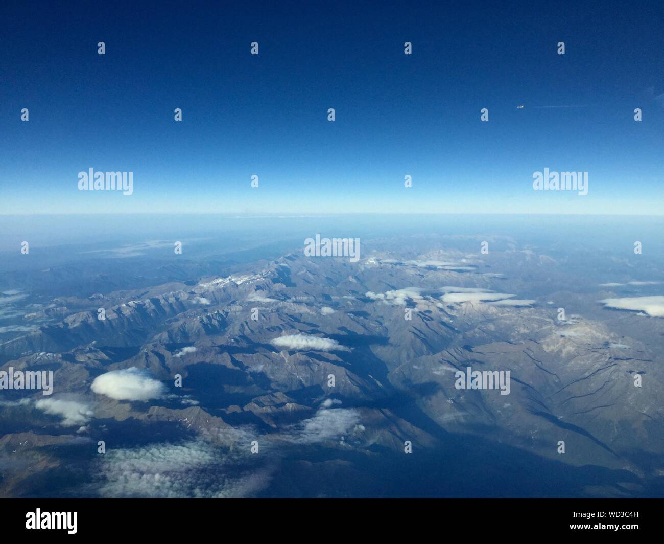 Aerial View Of Pyrenees Mountains Stock Photo