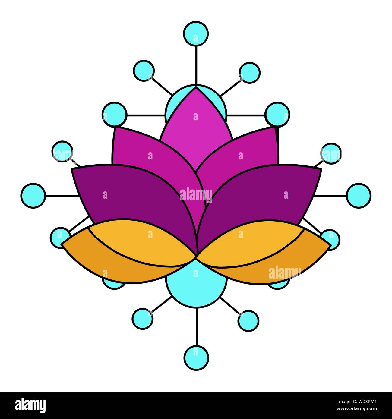 Isolated lotus flower ornament design Stock Vector Image & Art Alamy