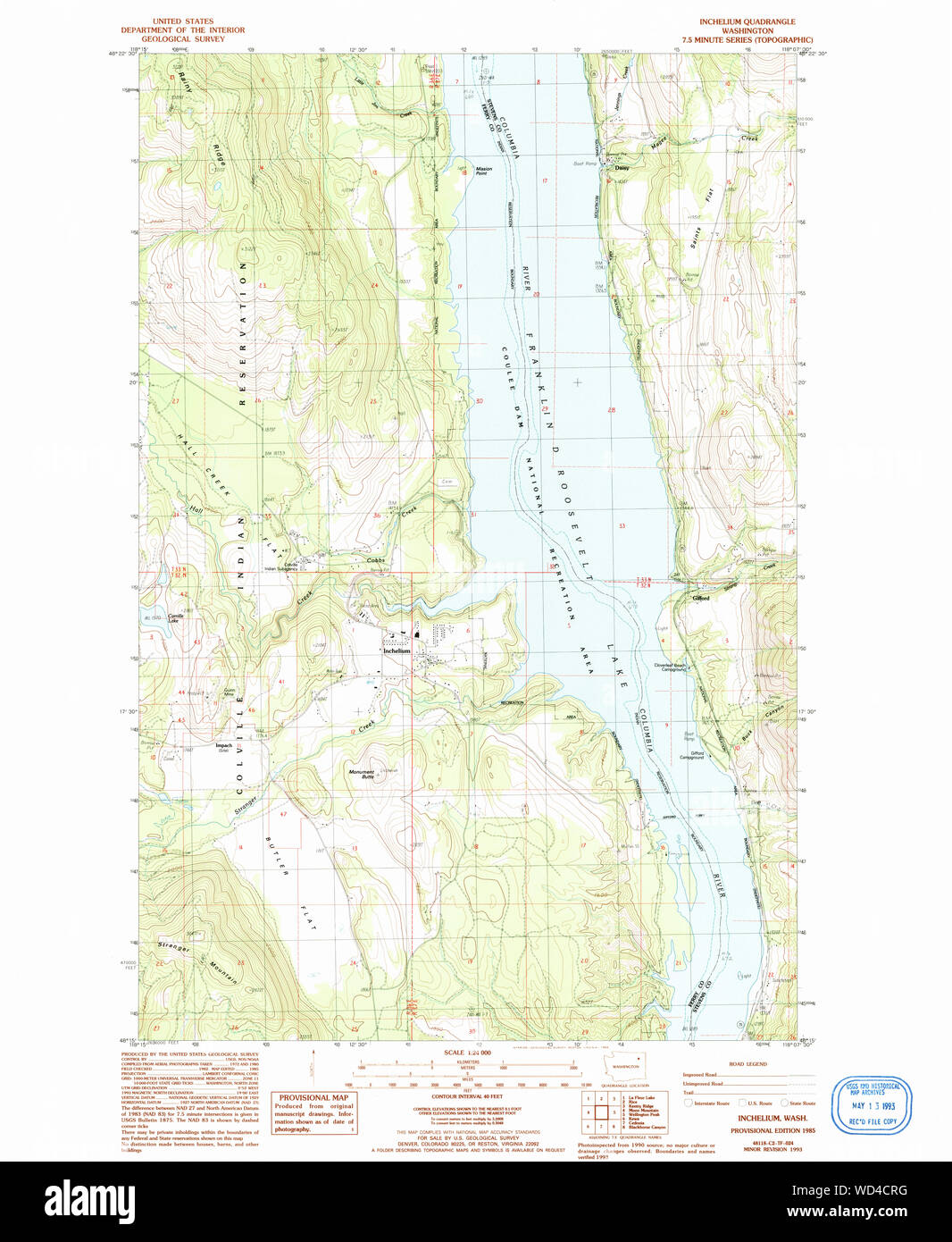 Map of inchelium washington hires stock photography and images Alamy