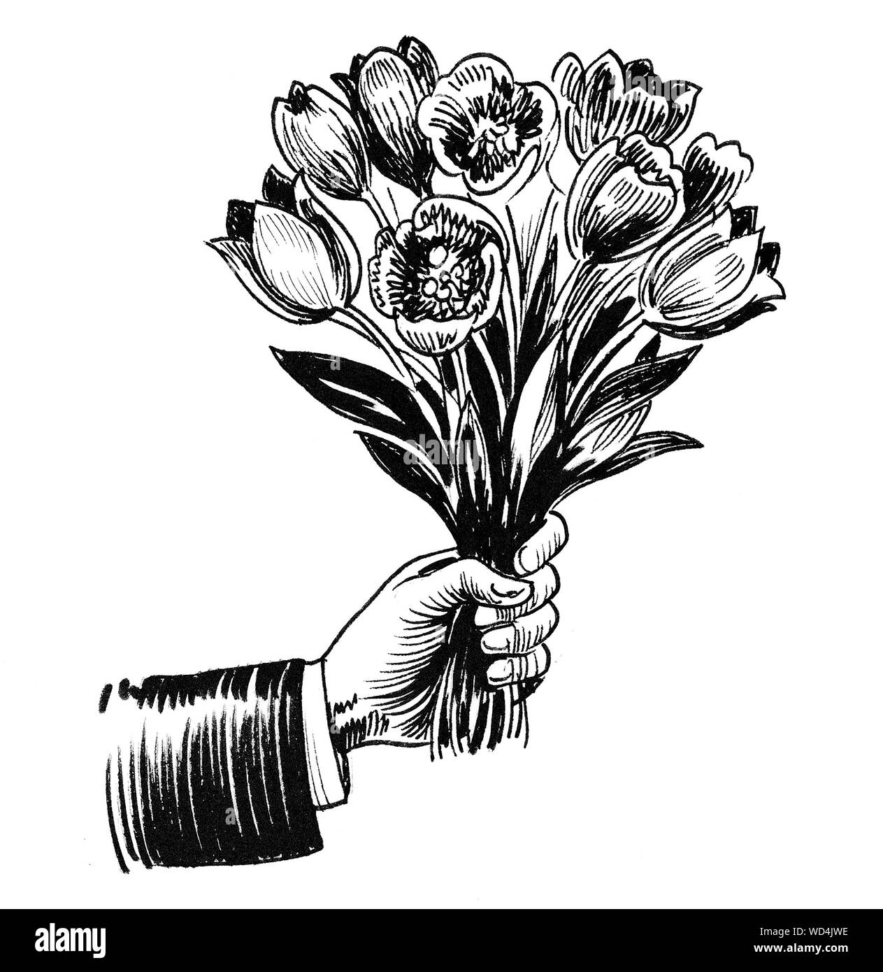 Featured image of post Hand Holding A Flower Drawing Download all photos and use them even for commercial projects