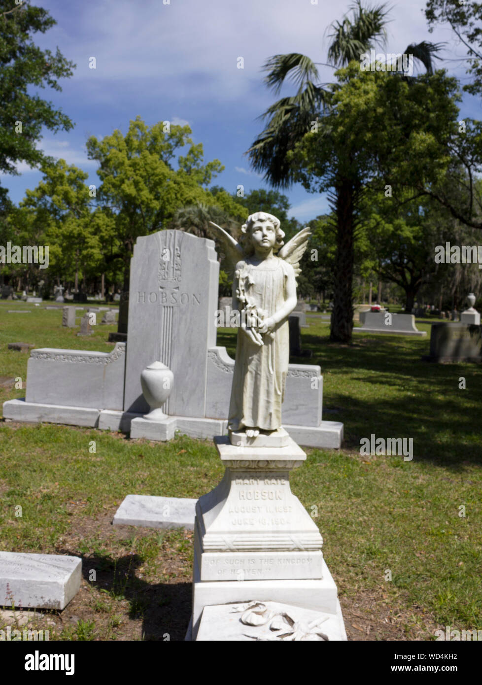 Statue At Cemetery Stock Photo Alamy