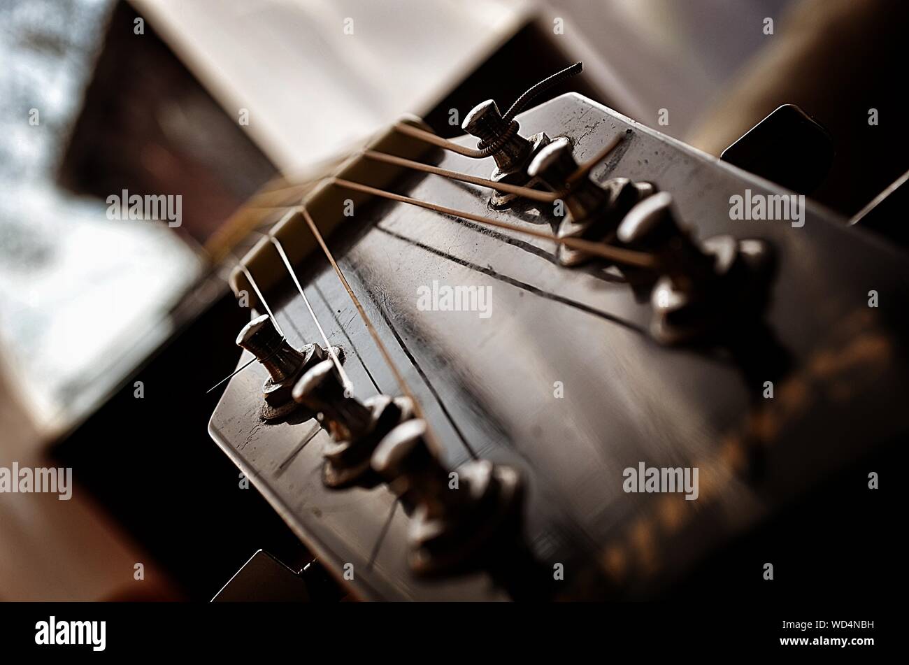 Close-up Of Folk Guitar Stock Photo