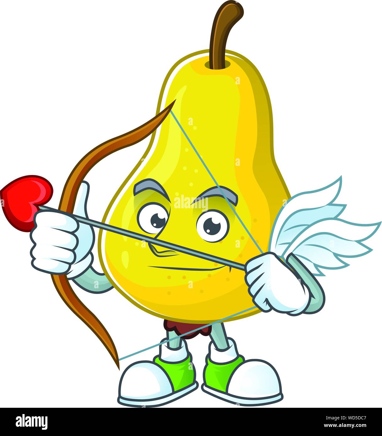 Cupid fruit pear cartoon character with mascot Stock Vector Image & Art ...