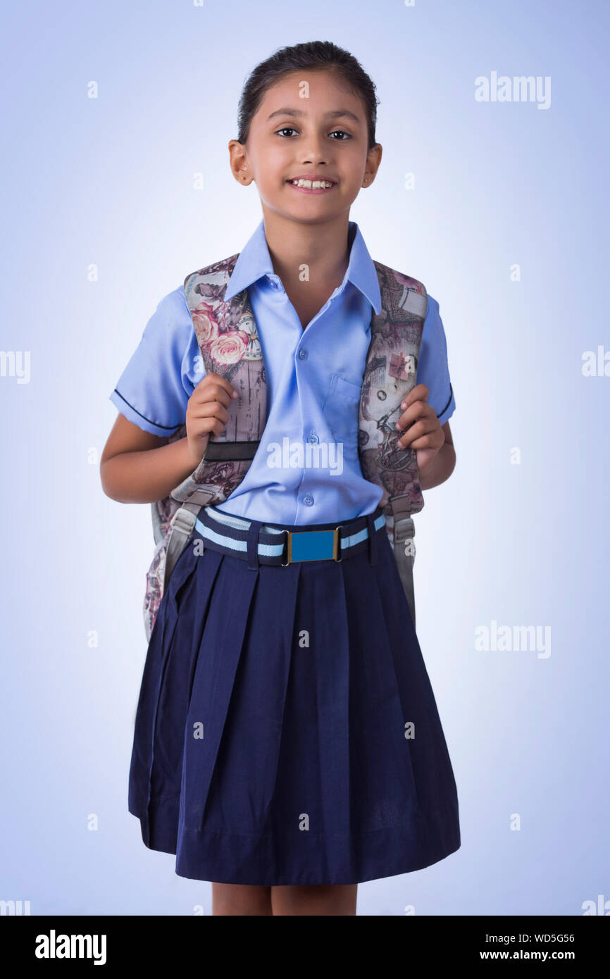 School uniform blue skirt hi-res stock photography and images - Alamy