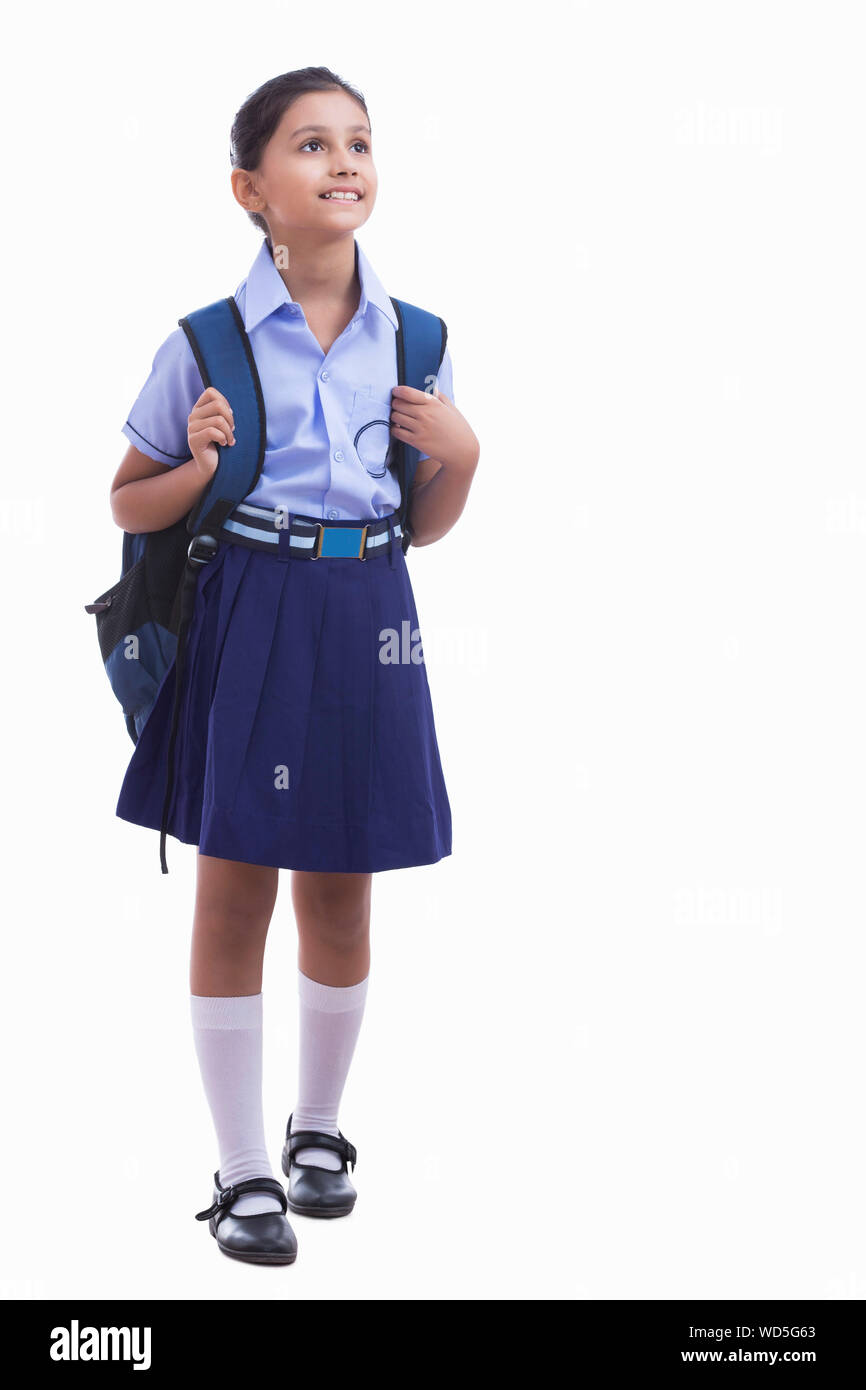 School uniform blue skirt hi-res stock photography and images - Alamy