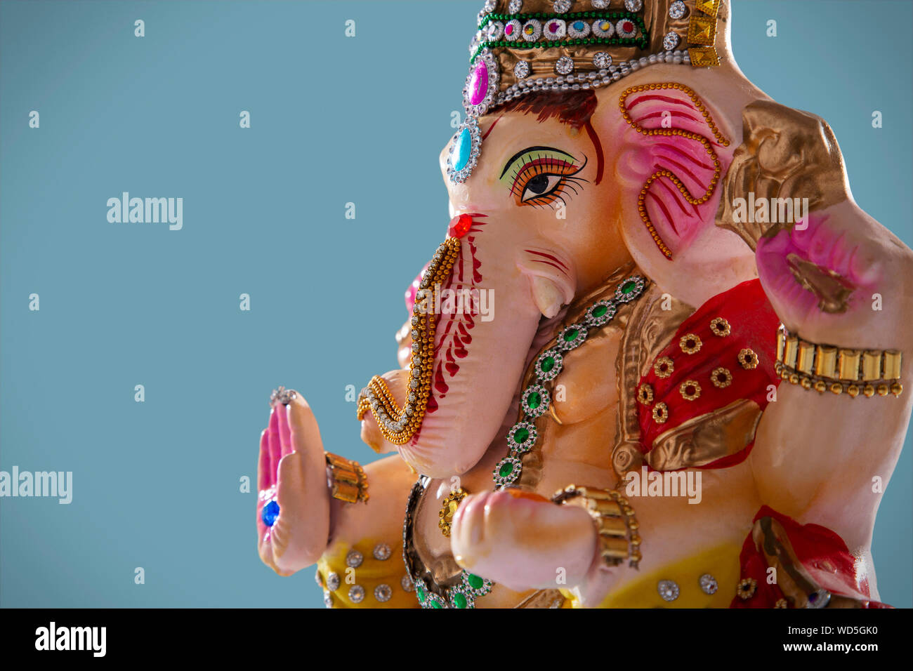 Back pose of Idol of lord Ganesh ganpati during immersion at Mahim beach  Mumbai Bombay ; Maharashtra ; India Stock Photo - Alamy