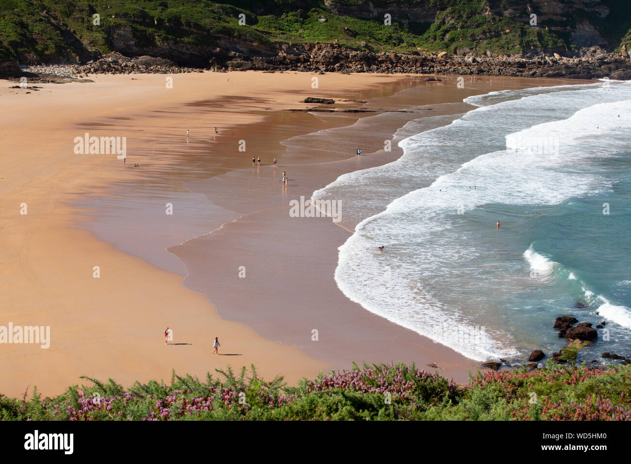 De los Locos Beach in Suances, Cantabria, Spain Stock Photo