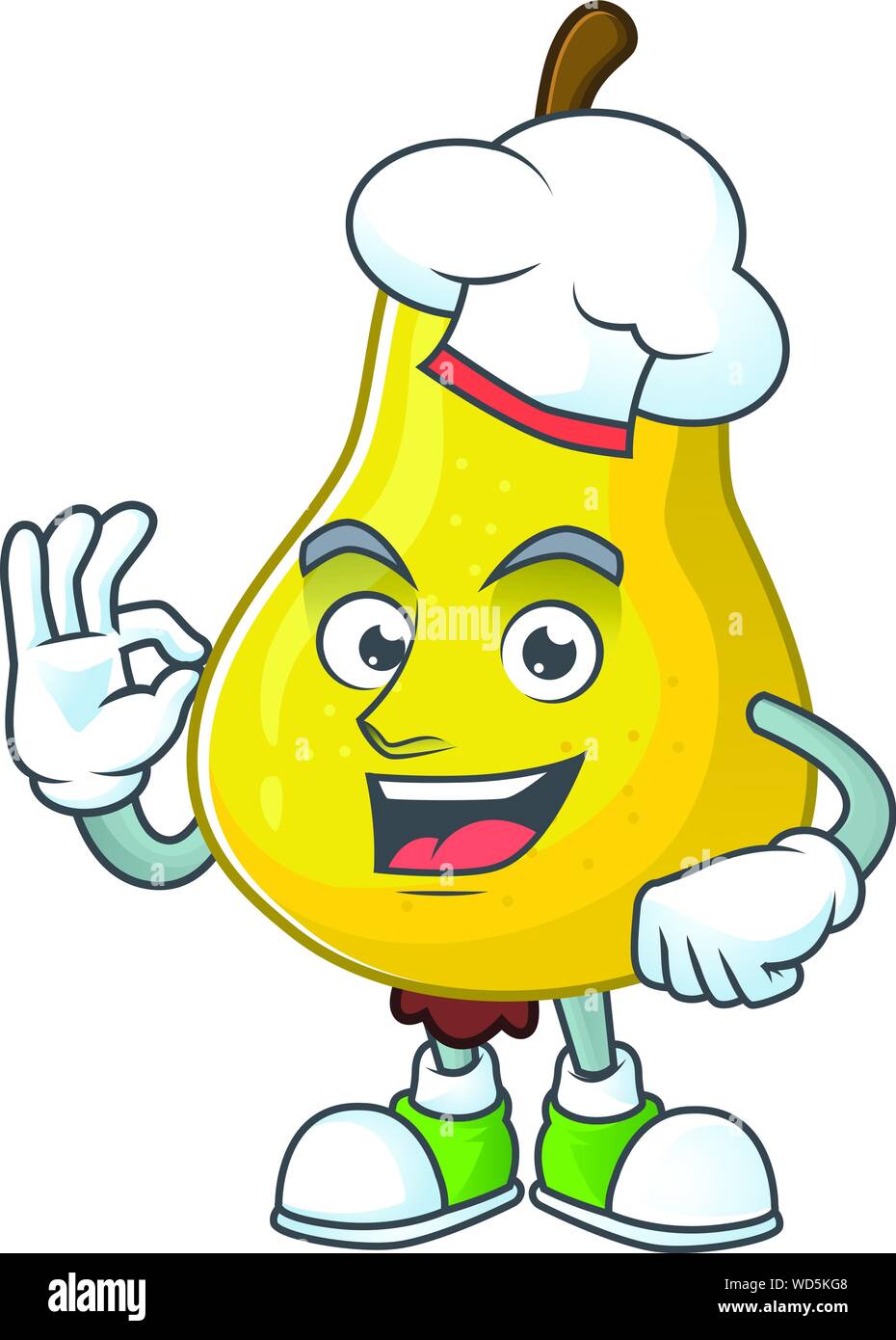 Pear Chef Chef fruit pear character with mascot cartoon cute Stock Vector Image ...