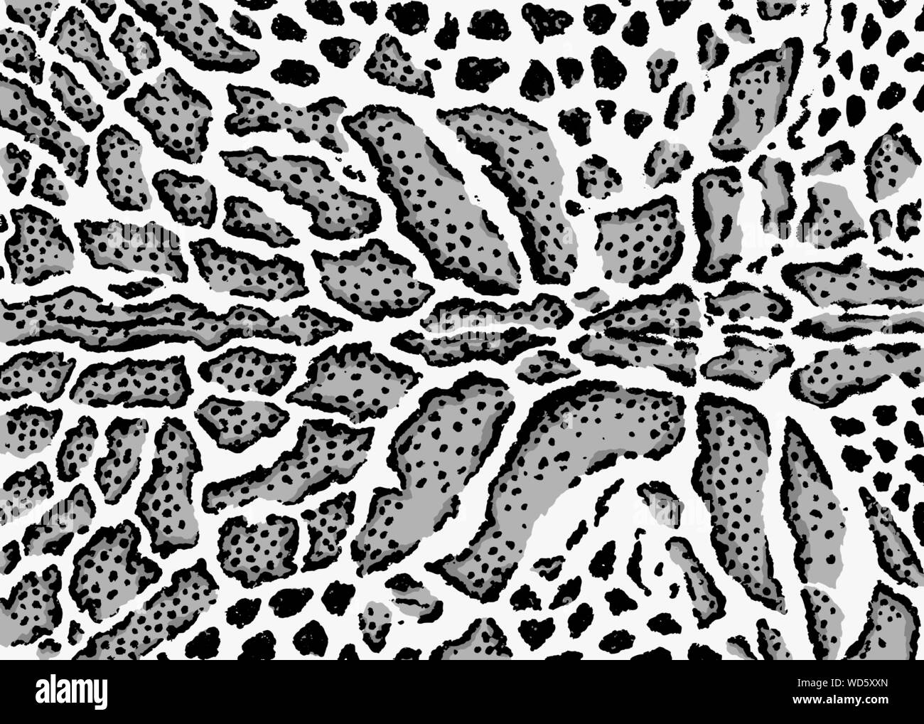 Clouded leopard skin pattern design. Leopard spots print vector illustration background. Wildlife fur skin design illustration for print, web, home de Stock Vector
