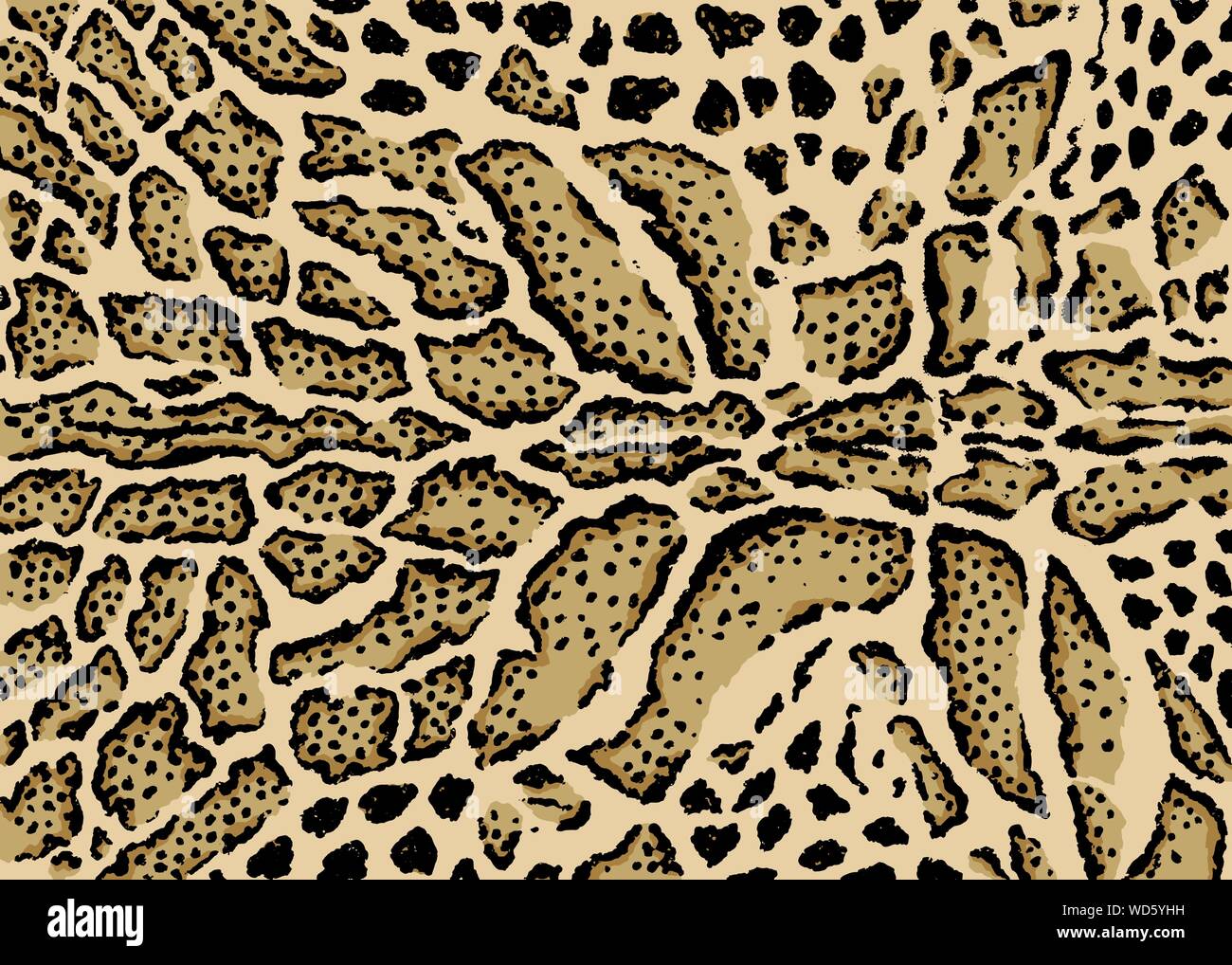 Clouded leopard skin pattern design. Leopard spots print vector illustration background. Wildlife fur skin design illustration for print, web, home de Stock Vector